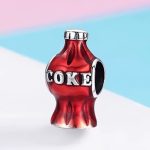 Ezüst charm, kólásüveg