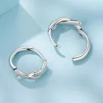 Ezüst fülbevaló, csavart