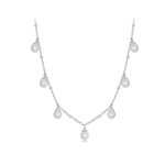 Ezüst nyaklánc gyöngyökkel