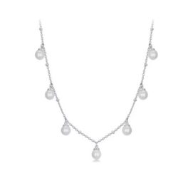 Ezüst nyaklánc gyöngyökkel