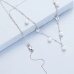 Ezüst nyaklánc gyöngyökkel