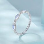 Ezüst női gyűrű, opál, 6