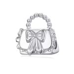 Ezüst charm, női táska
