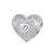 Ezüst charm, szív