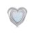 Ezüst charm, szív opállal