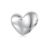 Ezüst charm, szív