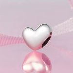 Ezüst charm, szív