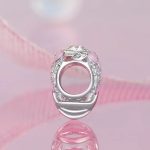 Ezüst charm, szív életfával