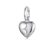 Ezüst charm, szív csillaggal