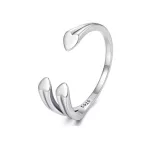 Ezüst gyűrű, szív, állítható méret