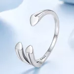 Ezüst gyűrű, szív, állítható méret