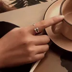 Ezüst gyűrű, szív, állítható méret