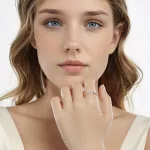 Ezüst gyűrű szívekkel, állítható méret