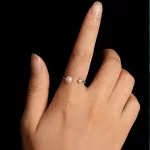 Ezüst gyűrű gyönggyel, állítható méret