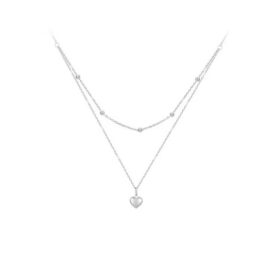 Ezüst nyaklánc szív medállal, ezüst