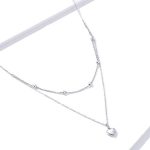 Ezüst nyaklánc szív medállal, ezüst