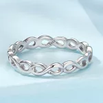 Ezüst gyűrű a végtelen jelével, 8-as méret