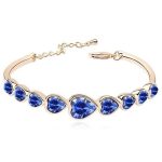  Herzarmband, Saphir, verziert mit Swarovski-Kristall