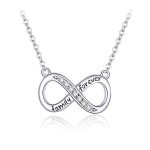 Silberne Halskette mit Unendlichkeitszeichen-Anhänger