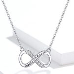 Silberne Halskette mit Unendlichkeitszeichen-Anhänger