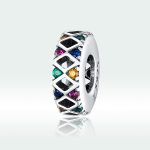 Silberner Anhänger, buntes Rad