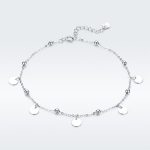 Silbernes Fußkettchen mit Münzen