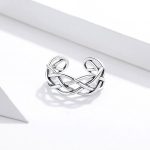 Silberring, geflochten