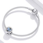 Silberanhänger, blauer Schmetterling