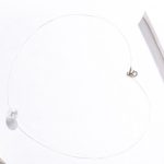 Unsichtbare Halskette mit echten Perlen und Silberverschluss