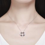 Silberne Halskette mit echtem Perlenanhänger