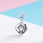 Silberanhänger, Herz mit Katze