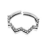 Silberring mit Wellenperlen, Universalgröße