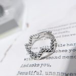 Silberring mit Wellenperlen, Universalgröße