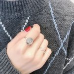 Silberring mit Wellenperlen, Universalgröße