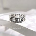 Silberring, modischer Stil