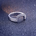 Silberring, zweiteilig, Größe 6