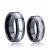 Férfi karikagyűrű nemesacélból, ezüst-fekete, 8-as méret