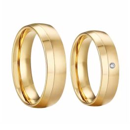   Női karikagyűrű nemesacélból, aranyszínű, 5-ös méret