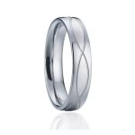 Férfi karikagyűrű hullámmintával, 11-es méret