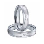 Férfi karikagyűrű hullámmintával, 11-es méret