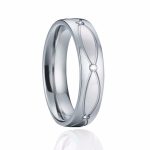 Női karikagyűrű hullámmintával, 5-ös méret