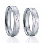 Női karikagyűrű hullámmintával, 7-es méret