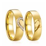 Női karikagyűrű nemesacélból, aranyozott, 9-es méret