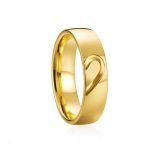 Férfi karikagyűrű nemesacélból, aranyozott, 12-es méret