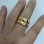 Női karikagyűrű nemesacélból, aranyozott, 6-os méret