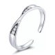 Silberner Damenring, elegant