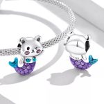 Silberanhänger, Meerjungfrau-Teddybär