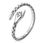 Silberner Damenring, Schlange