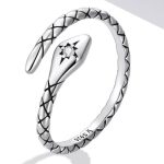 Silberner Damenring, Schlange