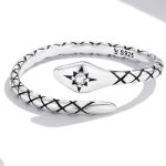 Silberner Damenring, Schlange